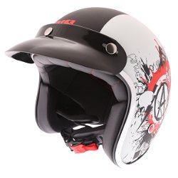 HX 89 Sound Helmet Matt Black White