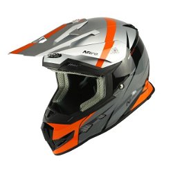 MX700 Recoil Junior Helmet Silver Black Gun Orange