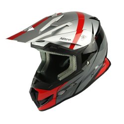 MX700 Recoil Junior Helmet Silver Black Gun Red